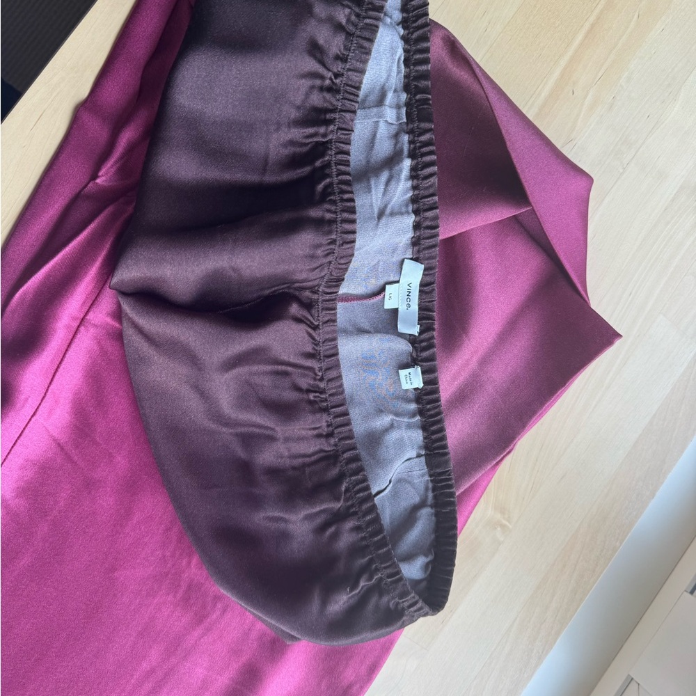 Vince Silk Ombre Satin Pants – Size Large - Picture 4 of 4